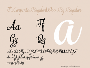 TheCarpenterRegularW00-Rg Regular Version 1.00 Font Sample
