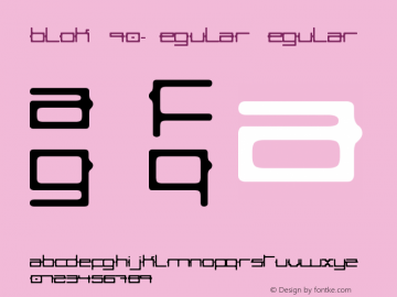 blokW90-Regular Regular Version 1.00图片样张
