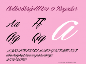 CellosScriptW03-0 Regular Version 1.00 Font Sample