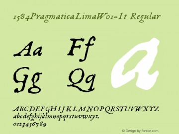 1584PragmaticaLimaW01-It Regular Version 1.00 Font Sample