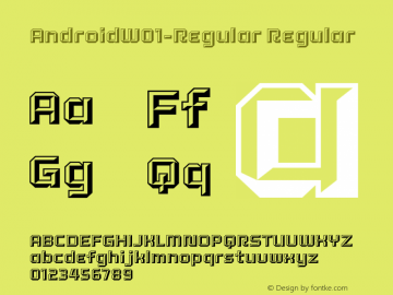AndroidW01-Regular Regular Version 1.00图片样张