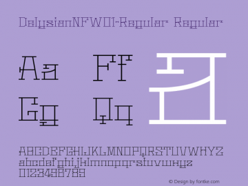 DelysianNFW01-Regular Regular Version 1.20 Font Sample