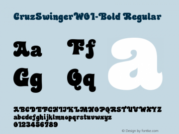 CruzSwingerW01-Bold Regular Version 1.00 Font Sample