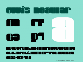 Elvis Regular Macromedia Fontographer 4.1.3 3/17/02 Font Sample