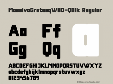 MassivaGrotesqW00-QBlk Regular Version 1.00 Font Sample
