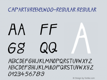 CAPartyRebelW00-Regular Regular Version 1.00 Font Sample