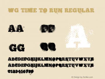 WG Time to Run Regular Unknown Font Sample