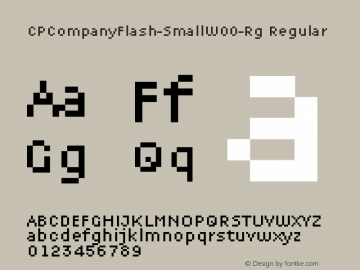 CPCompanyFlash-SmallW00-Rg Regular Version 1.00图片样张