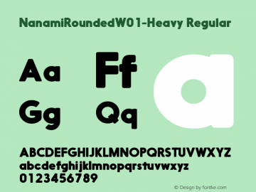 NanamiRoundedW01-Heavy Regular Version 1.30 Font Sample