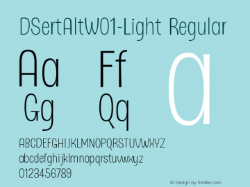 DSertAltW01-Light Regular Version 1.10图片样张