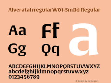 AlverataIrregularW01-SmBd Regular Version 1.00 Font Sample