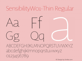 SensibilityW01-Thin Regular Version 1.00图片样张