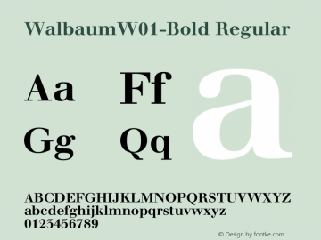 WalbaumW01-Bold Regular Version 1.02图片样张