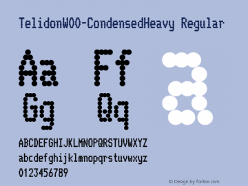 TelidonW00-CondensedHeavy Regular Version 3.10 Font Sample