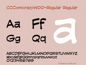 CCComicrazyW00-Regular Regular Version 2.00 Font Sample