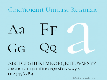 Cormorant Unicase Regular Version 2.007图片样张