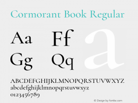 Cormorant Book Regular Version 2.007 Font Sample