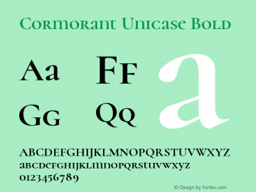 Cormorant Unicase Bold Version 2.007图片样张