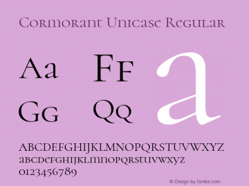 Cormorant Unicase Regular Version 2.007图片样张