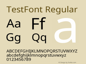 TestFont Regular 1.000图片样张