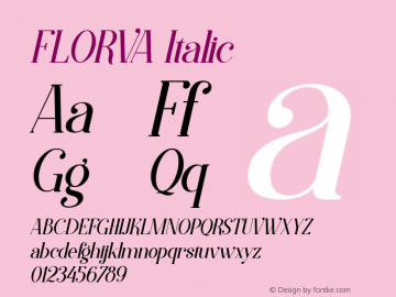 FLORVA Italic Version 1.000图片样张