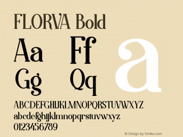 FLORVA Bold Version 1.000图片样张