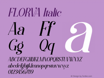 FLORVA Italic 1.000图片样张