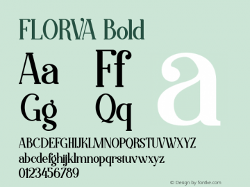 FLORVA Bold 1.000图片样张