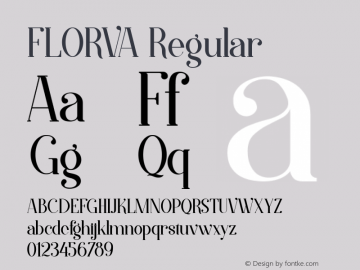 FLORVA Regular Version 1.000图片样张