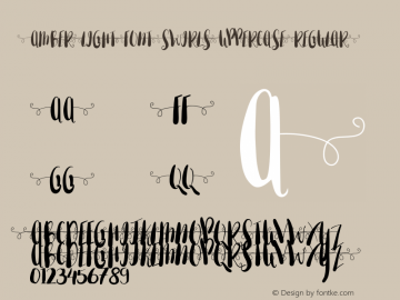 Amber Light Font swirls Uppercase Regular Version 1.000;PS 001.000;hotconv 1.0.88;makeotf.lib2.5.64775图片样张