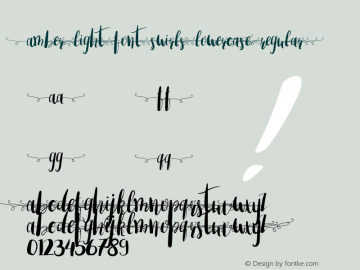 Amber Light Font swirls lowercase Regular Version 1.000;PS 001.000;hotconv 1.0.88;makeotf.lib2.5.64775图片样张