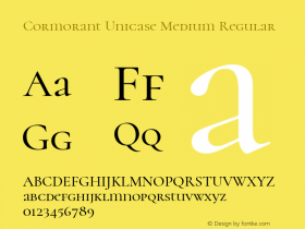 Cormorant Unicase Medium Regular Version 3.000 Font Sample