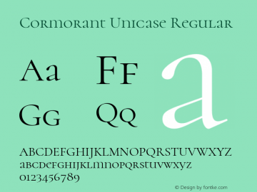 Cormorant Unicase Regular Version 3.000图片样张