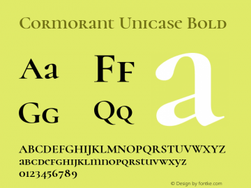 Cormorant Unicase Bold Version 3.000图片样张