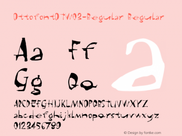 OttofontOTW03-Regular Regular Version 7.504 Font Sample