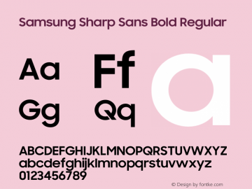 Samsung Sharp Sans Bold Regular 1.000 Font Sample