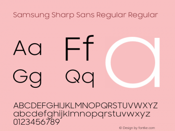 Samsung Sharp Sans Regular Regular 1.000 Font Sample