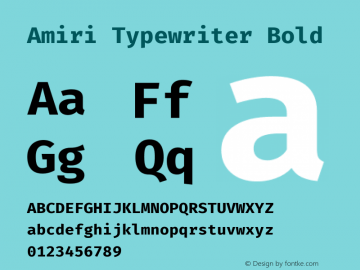 Amiri Typewriter Bold Version 1.1 ; ttfautohint (v1.5.10-5e6f)图片样张