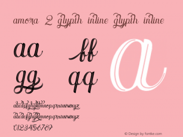 Amora 2 Glypth Inline Glypth Inline Version 1.000 Font Sample