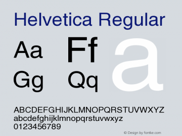 Helvetica Regular OTF 1.0;PS 001.006;Core 116;AOCW 1.0 161图片样张