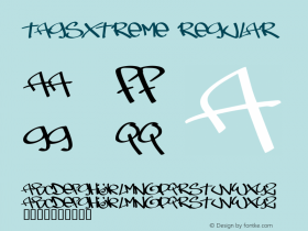 TagsXtreme Regular 2 Font Sample