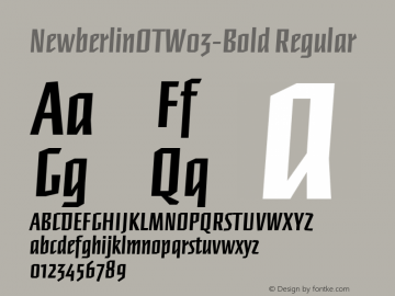 NewberlinOTW03-Bold Regular Version 7.504图片样张
