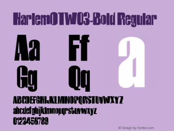 HarlemOTW03-Bold Regular Version 7.504图片样张