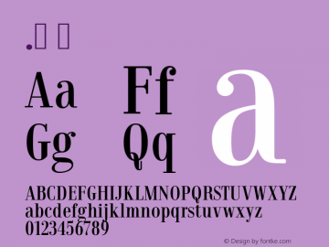 .  Version 001.001 Font Sample