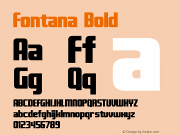 Fontana Bold Version 1.10 June 2, 2016图片样张