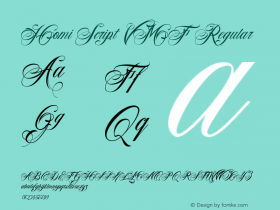 Homi Script  VMF Regular 001.000 Font Sample