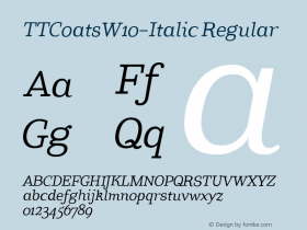 TTCoatsW10-Italic Regular Version 1.00图片样张