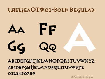 ChelseaOTW01-Bold Regular Version 7.504 Font Sample
