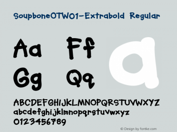 SoupboneOTW01-Extrabold Regular Version 7.504 Font Sample