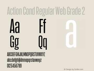 Action Cond Regular Web Grade 2 Version 1.1 2015 Font Sample